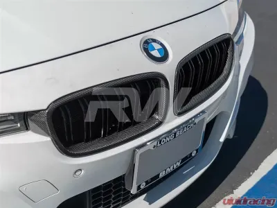 RW Carbon Double Slat Carbon Fiber Grilles BMW F30 | F31 2012-2018 - bmwf30036
