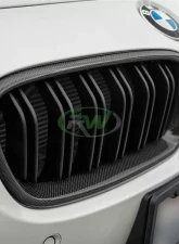 RW Carbon Double Slat Carbon Fiber Grilles BMW F30 | F31 2012-2018                                     - bmwf30036 - Image 3