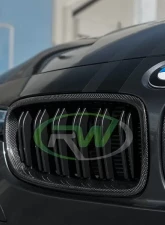RW Carbon Double Slat Carbon Fiber Grilles BMW F30 | F31 2012-2018                                     - bmwf30036 - Image 4