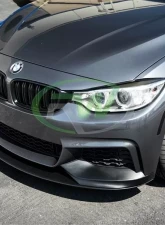 RW Carbon Performance Style Front Lip w/ SLiPLO Anti-Scrape Kit BMW F32 | F33 | F36 2014-2020                                     - bmwf32016-1 - Image 2