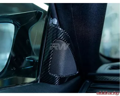 RW Carbon Speaker Trims Carbon Fiber BMW F82/F83 M4 2015-2020 - bmwf32045