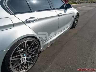 RW Carbon GTX Carbon Fiber Side Skirt Extensions BMW F80 M3 2015-2020 - bmwf80002