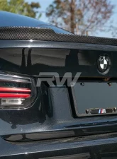 RW Carbon CS Style CF Trunk Spoiler w/ 3M Tape BMW M3 F80 | F30 2012-2020                                     - bmwf80003-1 - Image 2