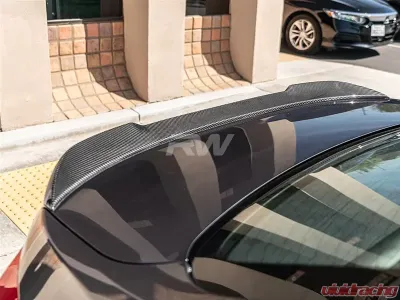 RW Carbon CS Style CF Trunk Spoiler w/ 3M Tape BMW M3 F80 | F30 2012-2020 - bmwf80003-1