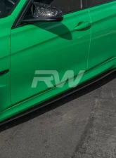 RW Carbon 3D Style CF Side Skirt Extensions BMW F80 M3 2015-2020                                     - bmwf8005 - Image 5