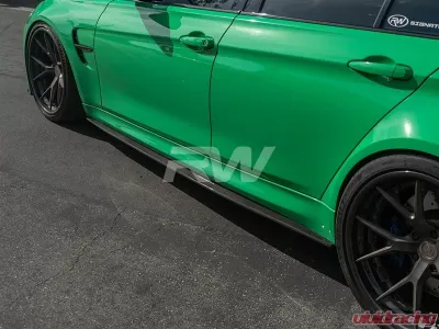 RW Carbon 3D Style CF Side Skirt Extensions BMW F80 M3 2015-2020 - bmwf8005