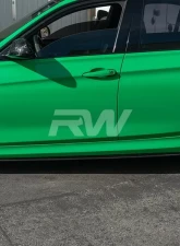 RW Carbon 3D Style CF Side Skirt Extensions BMW F80 M3 2015-2020                                     - bmwf8005 - Image 3