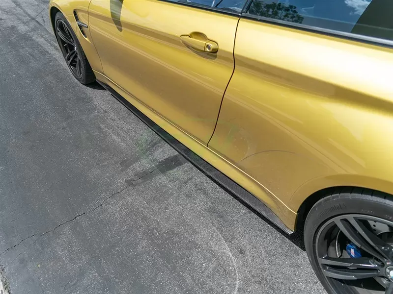 RW Carbon CF Side Skirt Extensions BMW M4 F82 | F83 2015-2020 - bmwf82m405