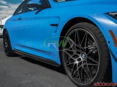 RW Carbon GTX Carbon Fiber Side Skirt Extensions BMW F80 M3 | F82 F83 M4 2015-2020 - bmwf82m407