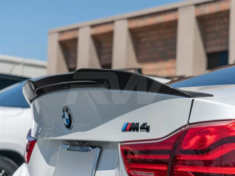 RW Carbon GTX Carbon Fiber Trunk Spoiler w/ 3M Tape BMW M4 F82 2015-2020 - bmwf82m408-1