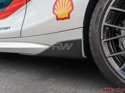 RW Carbon Fiber Side Skirt Winglets BMW F87 M2 2016-2018 - bmwf8702