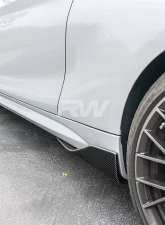RW Carbon Fiber Side Skirt Winglets BMW F87 M2 2016-2018                                     - bmwf8702 - Image 4