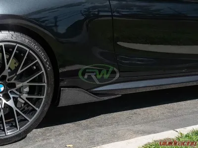 RW Carbon Fiber Side Skirt Winglets BMW F87 M2 2016-2018 - bmwf8702
