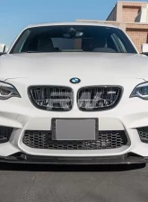RW Carbon GTS Style Carbon Fiber Front Lip Full BMW F87 M2 2016-2018                                     - bmwf8705-full - Image 2