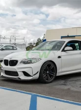 RW Carbon GTS Style Carbon Fiber Front Lip Full BMW F87 M2 2016-2018                                     - bmwf8705-full - Image 3