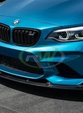 RW Carbon 3D Style CF Front Lip Spoiler w/ SLiPLO Anti-Scrape Kit BMW F87 M2 2016-2018                                     - bmwf8707-1 - Image 6