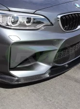 RW Carbon 3D Style CF Front Lip Spoiler w/ SLiPLO Anti-Scrape Kit BMW F87 M2 2016-2018                                     - bmwf8707-1 - Image 2
