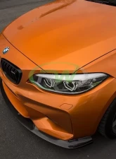 RW Carbon 3D Style CF Front Lip Spoiler w/ SLiPLO Anti-Scrape Kit BMW F87 M2 2016-2018                                     - bmwf8707-1 - Image 5