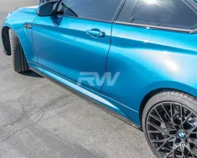 RW Carbon Fiber Side Skirt Extensions BMW F87 M2 2016-2018