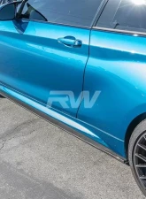 RW Carbon Fiber Side Skirt Extensions BMW F87 M2 2016-2018                                     - bmwf8711 - Image 6