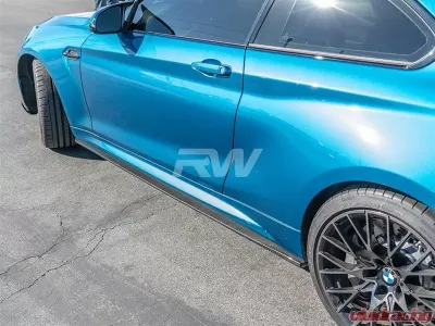 RW Carbon Fiber Side Skirt Extensions BMW F87 M2 2016-2018 - bmwf8711