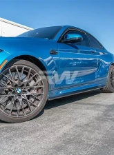 RW Carbon Fiber Side Skirt Extensions BMW F87 M2 2016-2018                                     - bmwf8711 - Image 5