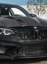 RW Carbon Center Carbon Fiber Front Lip Spoiler BMW F87 M2 2016-2018                                     - bmwf8714 - Image 2