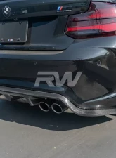 RW Carbon 3D Style Carbon Fiber Diffuser BMW F87 M2 2016-2018                                     - bmwf8726 - Image 6