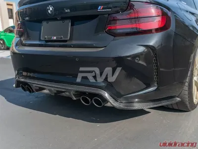 RW Carbon 3D Style Carbon Fiber Diffuser BMW F87 M2 2016-2018 - bmwf8726