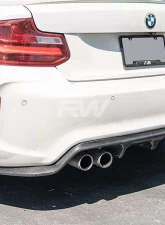 RW Carbon 3D Style Carbon Fiber Diffuser BMW F87 M2 2016-2018                                     - bmwf8726 - Image 4