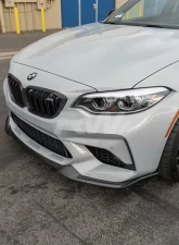 RW Carbon Comp CS Style CF Front Lip w/ SLiPLO Anti-Scrape Kit BMW F87 M2 2019+                                     - bmwf8732-1 - Image 2
