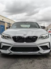 RW Carbon Comp CS Style CF Front Lip w/ SLiPLO Anti-Scrape Kit BMW F87 M2 2019+                                     - bmwf8732-1 - Image 3
