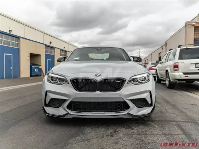 RW Carbon Comp CS Style CF Front Lip w/ SLiPLO Anti-Scrape Kit BMW F87 M2 2019+ - bmwf8732-1