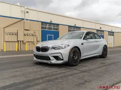 RW Carbon Comp CS Style CF Front Lip w/ SLiPLO Anti-Scrape Kit BMW F87 M2 2019+ - bmwf8732-1