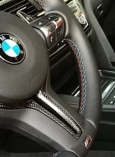 RW Carbon Inner Carbon Fiber Steering Wheel Trim BMW M3 | M4 | M5 2014-2020                                     - bmwf8x001 - Image 4