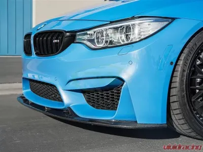 RW Carbon 3D Style Carbon Fiber Front Lip w/ SLiPLO Anti-Scrape Kit BMW F8X M3 | M4 2015-2020 - bmwf8x009-1