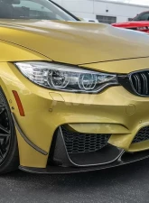 RW Carbon 3D Style Carbon Fiber Front Lip w/ SLiPLO Anti-Scrape Kit BMW F8X M3 | M4 2015-2020                                     - bmwf8x009-1 - Image 2