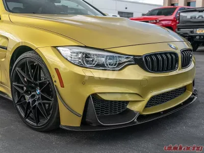 RW Carbon 3D Style Carbon Fiber Front Lip w/ SLiPLO Anti-Scrape Kit BMW F8X M3 | M4 2015-2020 - bmwf8x009-1