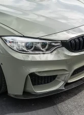 RW Carbon 3D Style Carbon Fiber Front Lip w/ SLiPLO Anti-Scrape Kit BMW F8X M3 | M4 2015-2020                                     - bmwf8x009-1 - Image 4