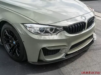RW Carbon 3D Style Carbon Fiber Front Lip w/ SLiPLO Anti-Scrape Kit BMW F8X M3 | M4 2015-2020 - bmwf8x009-1