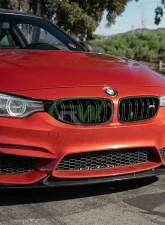 RW Carbon 3D Style Carbon Fiber Front Lip w/ SLiPLO Anti-Scrape Kit BMW F8X M3 | M4 2015-2020                                     - bmwf8x009-1 - Image 5