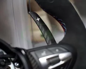 RW Carbon Fiber Competition Paddle Shifters w/ Red Symbols - Gloss BMW M2 | M3 | M4 2012-2021