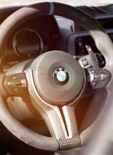 RW Carbon Fiber Competition Paddle Shifters w/ White Symbols - Matte BMW M2 | M3 | M4 2012-2021                                     - bmwf8x010-3 - Image 2