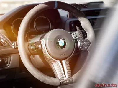 RW Carbon Fiber Competition Paddle Shifters w/ White Symbols - Matte BMW M2 | M3 | M4 2012-2021 - bmwf8x010-3