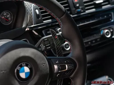RW Carbon Fiber Competition Paddle Shifters w/ White Symbols - Matte BMW M2 | M3 | M4 2012-2021 - bmwf8x010-3