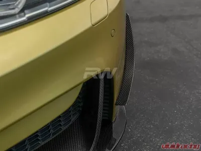 RW Carbon Fiber Canards w/ 3M Tape BMW F80 M3 | F82 F83 M4 2015-2020 - bmwf8x017-1