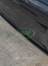 RW Carbon Fiber Side Skirt Extensions BMW F80 M3 2015-2020                                     - bmwf8x019 - Image 4