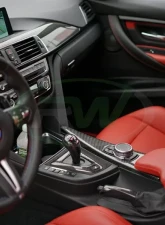 RW Carbon Fiber Alcantara Shift Console Trim BMW F80 M3 | F82 F83 M4 2015-2020                                     - bmwf8x021 - Image 3