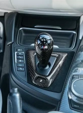 RW Carbon Fiber Alcantara Shift Console Trim BMW F80 M3 | F82 F83 M4 2015-2020                                     - bmwf8x021 - Image 4