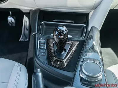 RW Carbon Fiber Alcantara Shift Console Trim BMW F80 M3 | F82 F83 M4 2015-2020 - bmwf8x021
